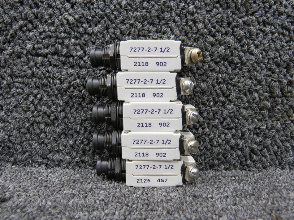 7277-2-7.5 Klixon Circuit Breaker Set of 5 (Amps: 7.5)
