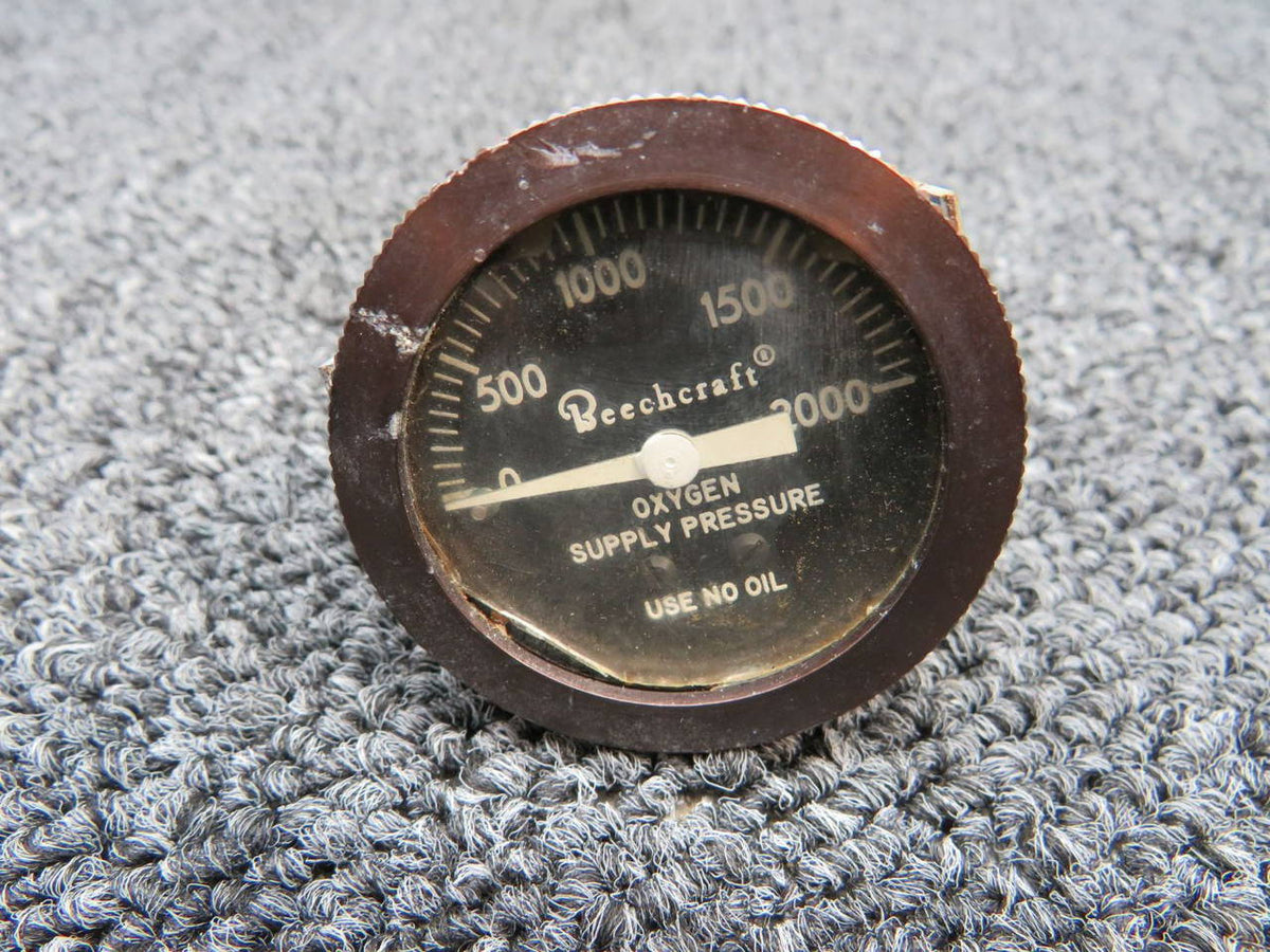 99-384042 (Use: 99-384042-1) Beech B-60 Oxygen Pressure Gauge BAS Part Sales | Airplane Parts
