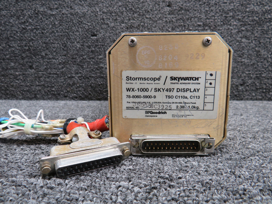 78-8060-5900-9 B.F. Goodrich WX-1000, SKY-497 Stormscope Weather Display w Mods
