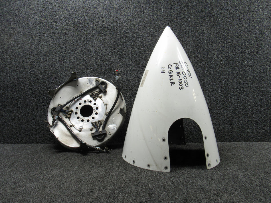 D3534, D3796 Cessna 401 Three Blade Prop Spinner Dome & Bulkhead