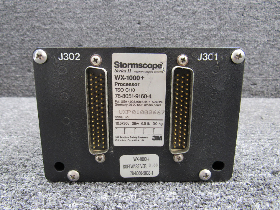 78-8051-9160-4 3M Aviation Systems WX-1000+ Stormscope Processor (10.5-30V)