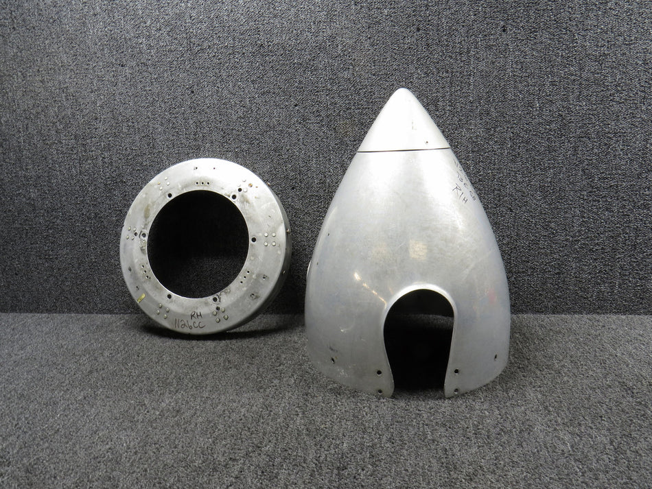C3278-3, C3566-1 Beechcraft 58 Three Blade Prop Spinner Dome w Cap & Bulkhead