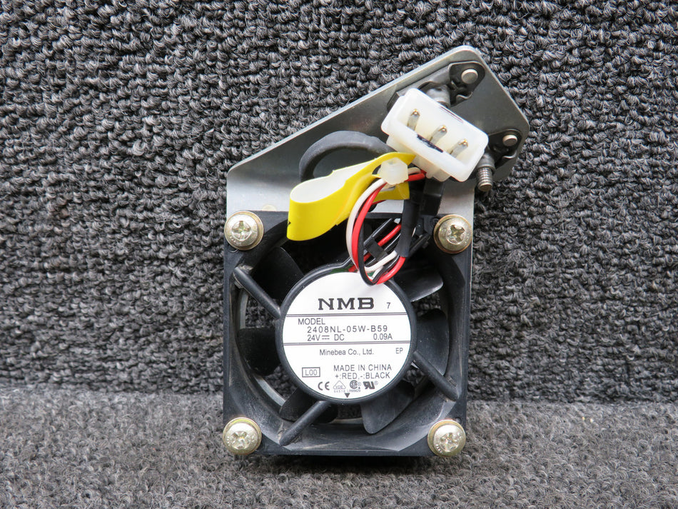 2408NL-05W-B59, 19233-001 Cirrus SR22 NMB Avionics Cooling Fan w Bracket (24V)