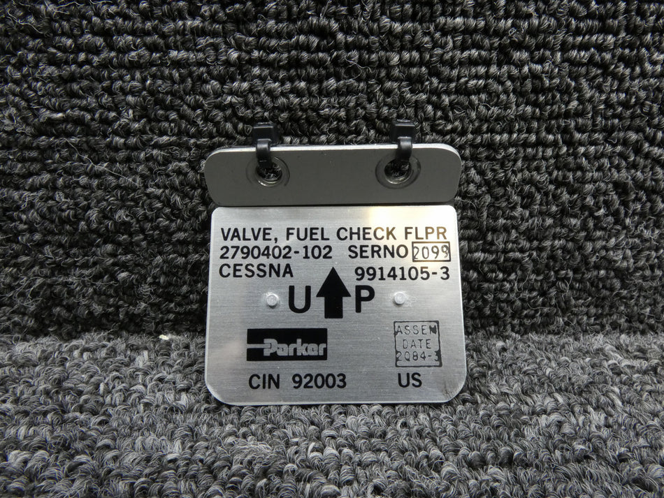 2790402-102 (Alt: 9914105-3) Parker Fuel Check Flapper Valve