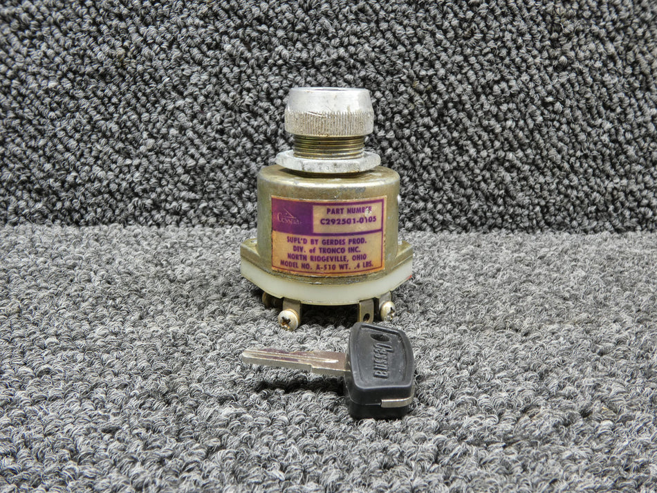C292501-0105 Gerdes A-510 Ignition Switch with Key