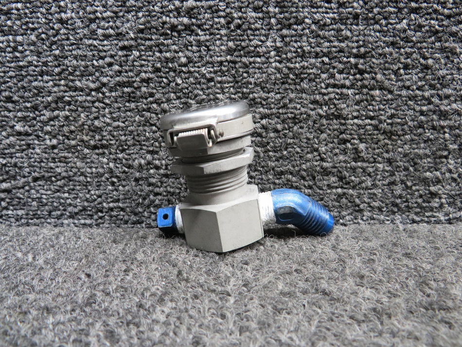 C166006-0109 (Use: C166006-0104) Cessna Oxygen Outlet with Angled Fitting & Lid