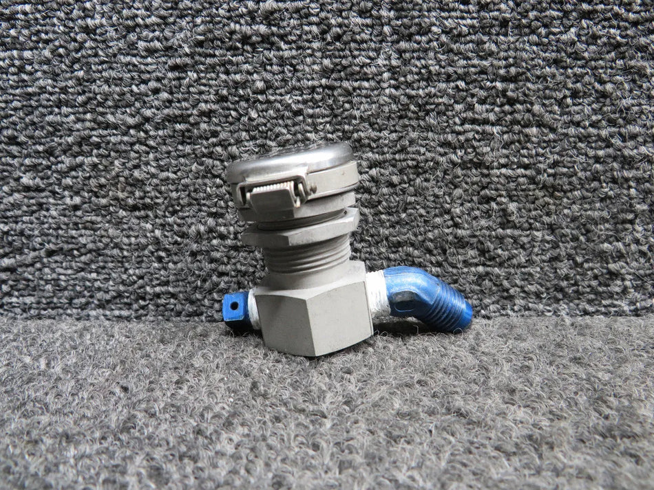 C166006-0109 (Use: C166006-0104) Cessna Oxygen Outlet with Angled Fitting & Lid