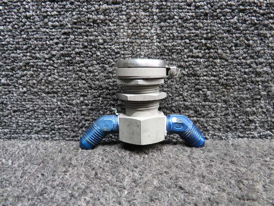 C166006-0109 (Use: C166006-0104) Cessna Oxygen Outlet with Angled Fittings & Lid