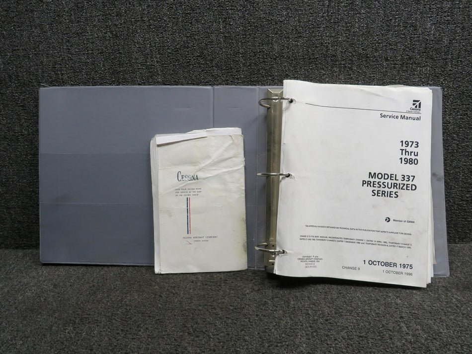 D2516-9-13 Cessna T337G Pressurized Series Service Manual & Owner’s Manual