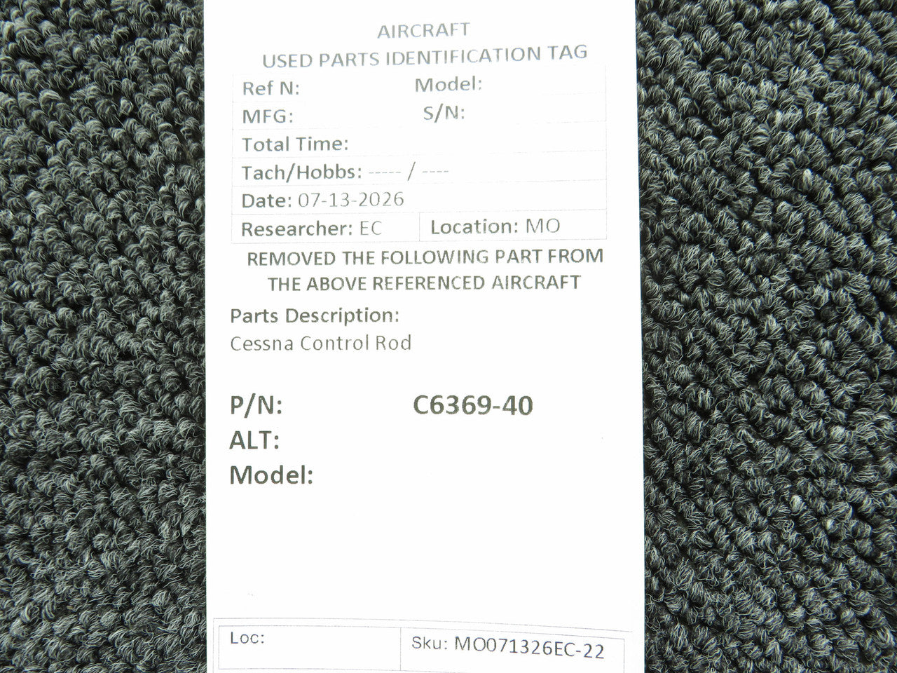 C6369-40 Cessna Control Rod – BAS Part Sales