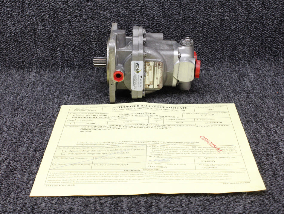 63113-01 (Alt: 9914075-1) Abex AP1V-109-01 Hydraulic Pump Overhauled with 8130-3