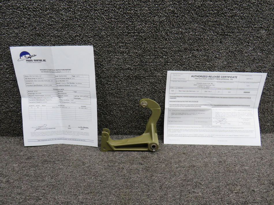 0841106-5 Cessna 421B Main Gear Idler Bellcrank LH with 8130-3 & PAI-MT-1 (Zinc)