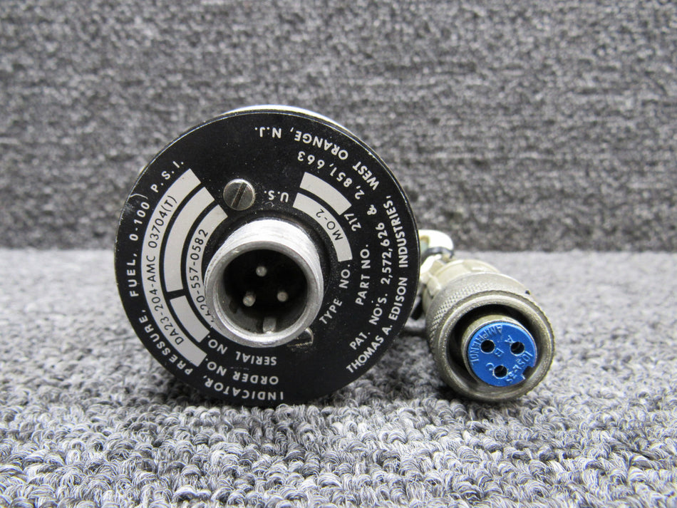 217 (Alt: 27-66006-1) Thomas A Edison MO-2 Fuel Pressure Indicator