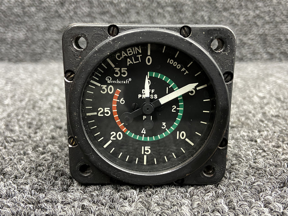 55035-0103-3 (Alt: 50-380046-3) Aerosonic Differential Cabin Pressure Indicator