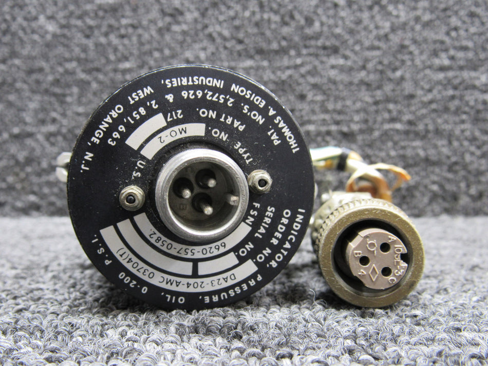 217 (Alt: 27-66008-5) Thomas A Edison Oil Pressure Indicator