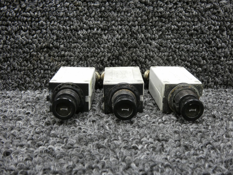7274-2-1 (Alt: MS26574-1) Klixon Circuit Breaker Set of 3 (Amps: 1)