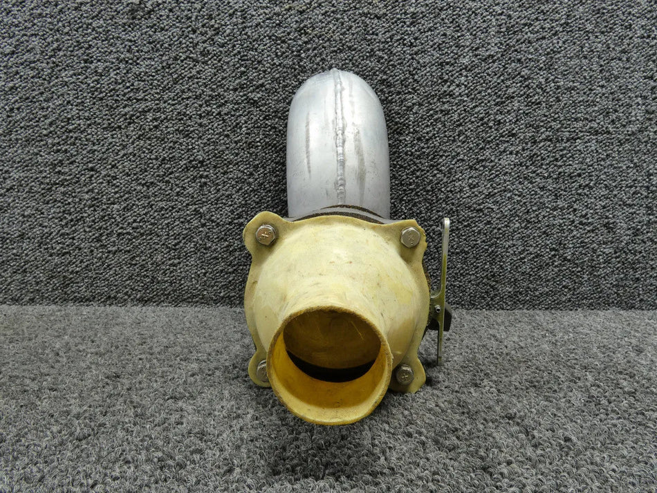 5117135-1, 5117234-4 Cessna 421C Cabin Heat Inlet Duct Adapter w Shutoff Valve