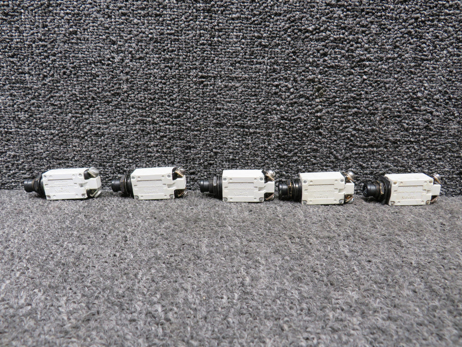 7277-2-2, 7277-2-3, 7277-2-20 Klixon Breaker Set of 5 (Amps: 2, 3, 7.5, 20)