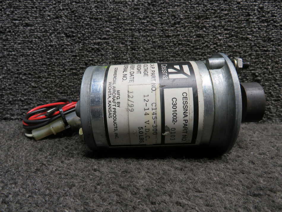 C145-300 (Alt: C301002-0103) CAP Flap Actuator Motor Assembly (Volts: 12-14)