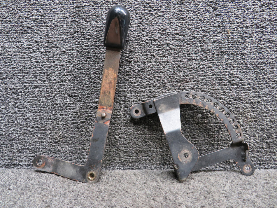 1261645-7, 1261647-1 Cessna 210H Cowl Flap Control Lever and Bracket