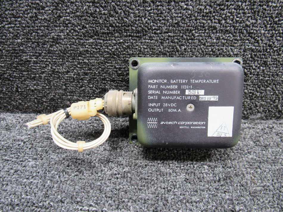 1131-1 Avtech Corporation Battery Temperature Monitor (Volts: 28)