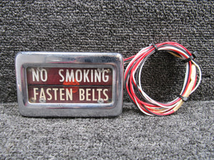 10-0246-63 Grimes No Smoking, Fasten Belts Sign (Volts: 28)