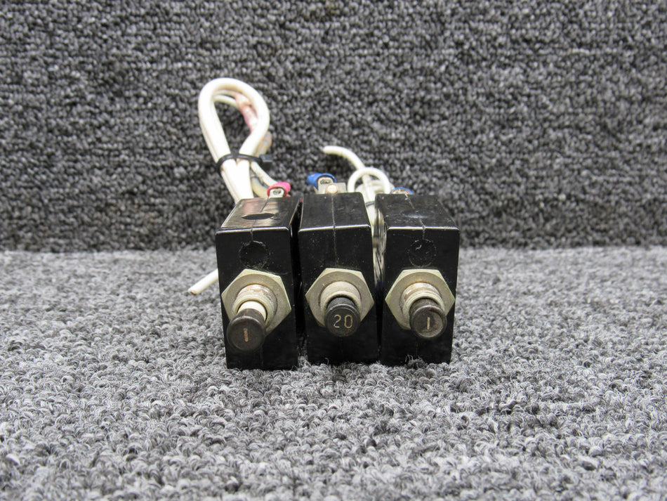 111-201-101 Wood Electric Circuit Breaker Set of 3