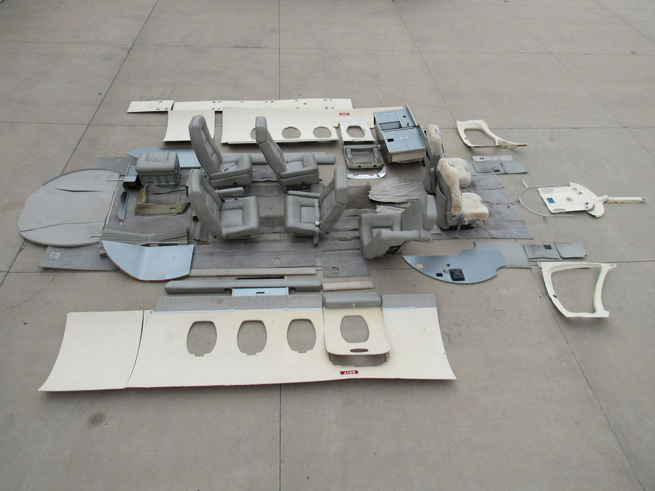 Cessna Citation 501 Interior Set with Seats, Plastics, Carpet, and Headliner