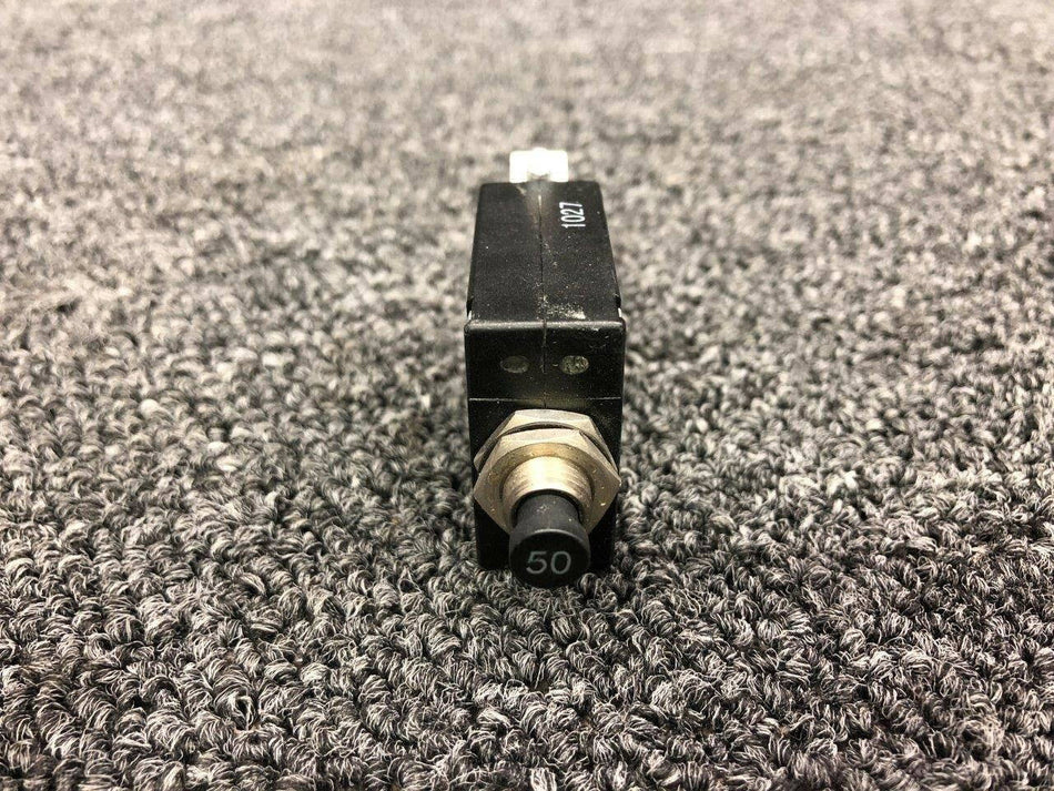 W23-X1A1G-50 Piper PA23-250 Tyco Elec Push Breaker (Amps: 50, Volts: 14) BAS Part Sales | Airplane Parts