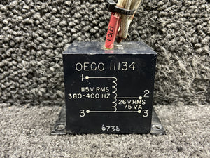 11134 Oeco Transformer (115V to 26V)