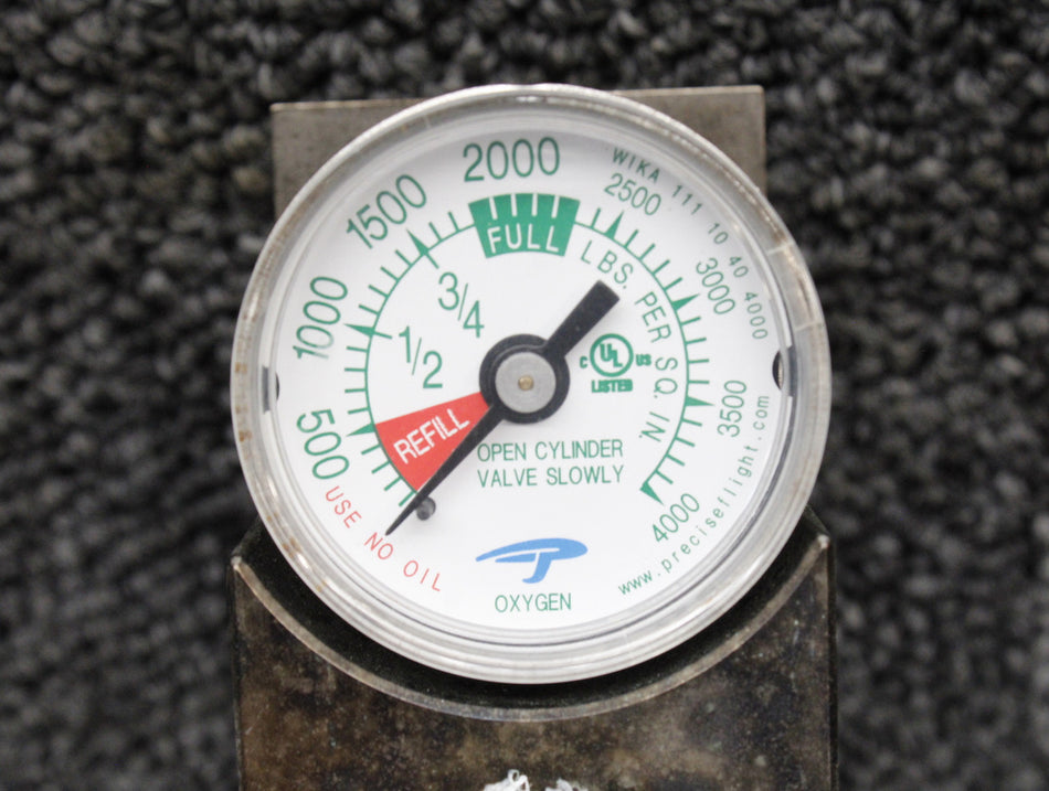 026N4001-1 Precise Flight Oxygen Pressure Gauge with Manifold
