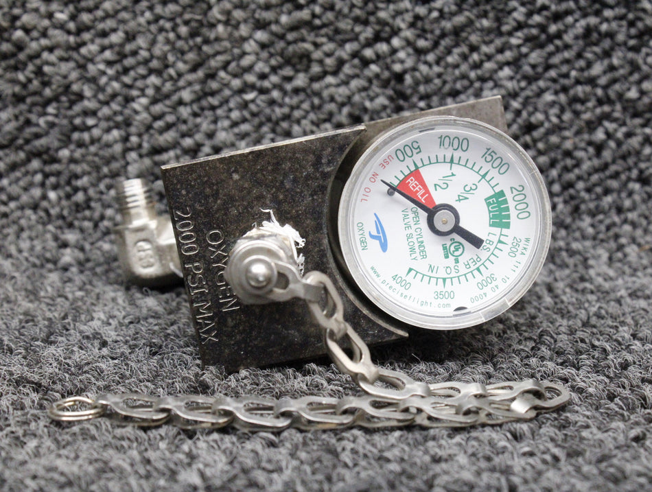 026N4001-1 Precise Flight Oxygen Pressure Gauge with Manifold