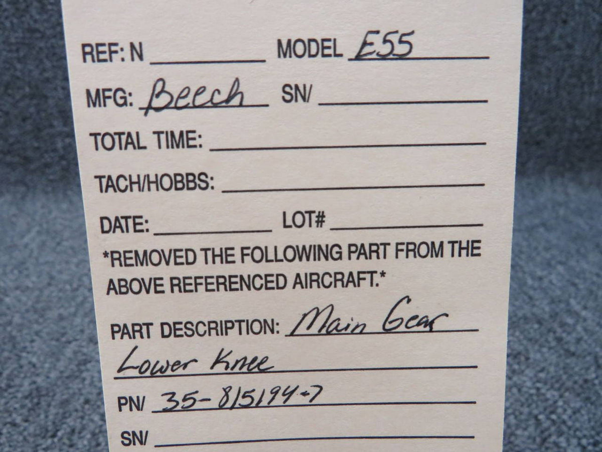 35-815194-7 Beechcraft E-55 Main Gear Torque Knee Lower BAS Part Sales | Airplane Parts