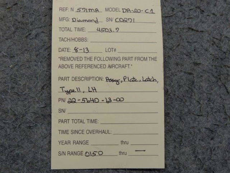 22-5640-63-00 Diamond DA-20-C1 Latch Plate Assy Left Hand | BAS Part Sales
