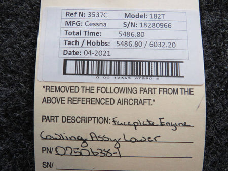 0750638-1 Cessna 182T Faceplate Assembly BAS Part Sales | Airplane Parts