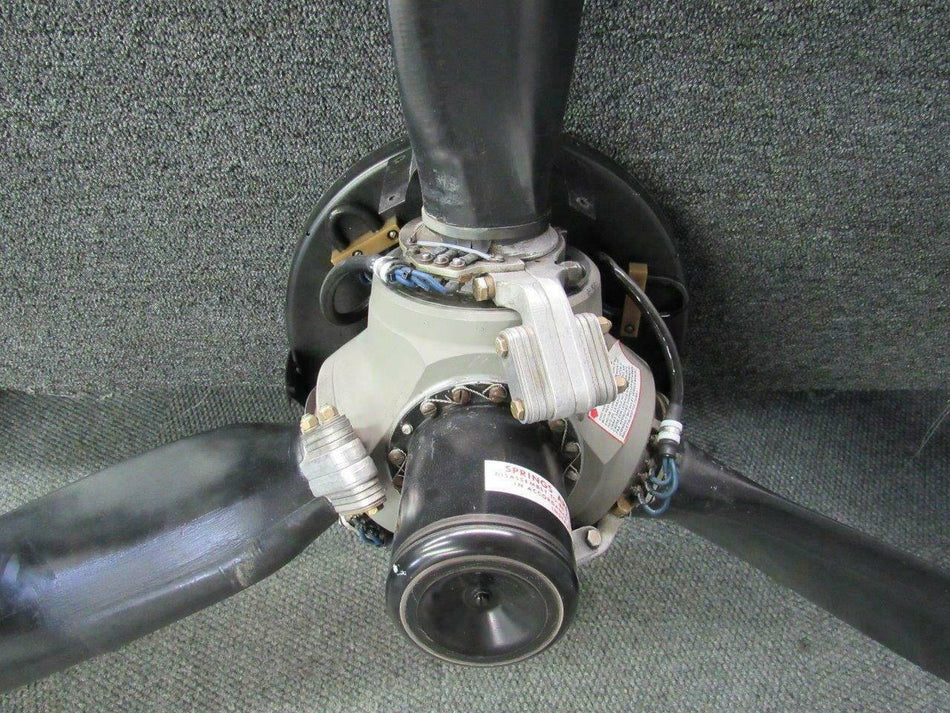 3AF34C92-P McCauley 3 Blade Propeller W/ Spinner, De-ice Ring, Bulkhead, & Logs