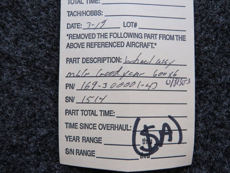 169-300001-43 Goodyear Wheel Assy Main Gear W/ 8130-3 (SA) BAS Part Sales | Airplane Parts