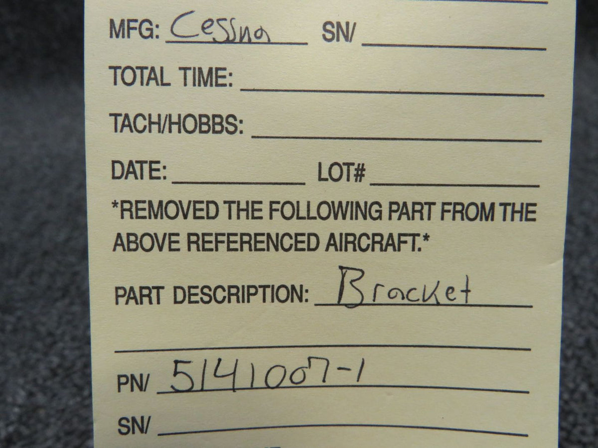 5141007-1 Cessna Bracket (NEW OLD STOCK) BAS Part Sales | Airplane Parts