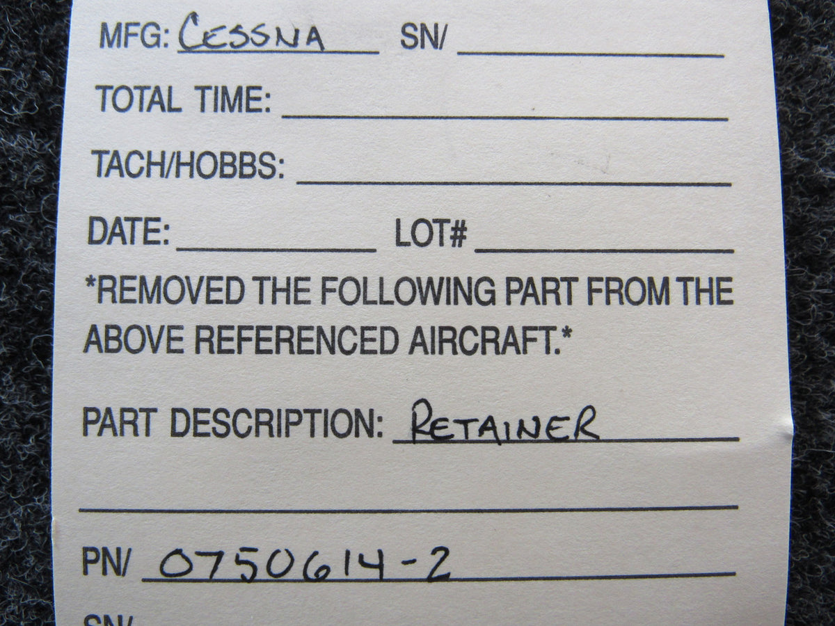 0750614-2 Cessna Retainer (New Old Stock) BAS Part Sales | Airplane Parts