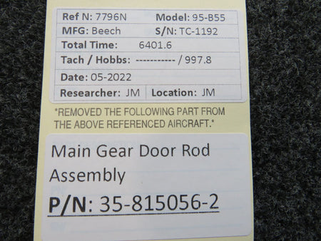 35-815056-2 Beech Tube Landing Gear Door BAS Part Sales | Airplane Parts