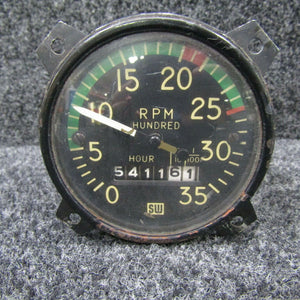 819494 Stewart Warner Mechanical Recording Tachometer (Hours: 5411.61) (CORE)