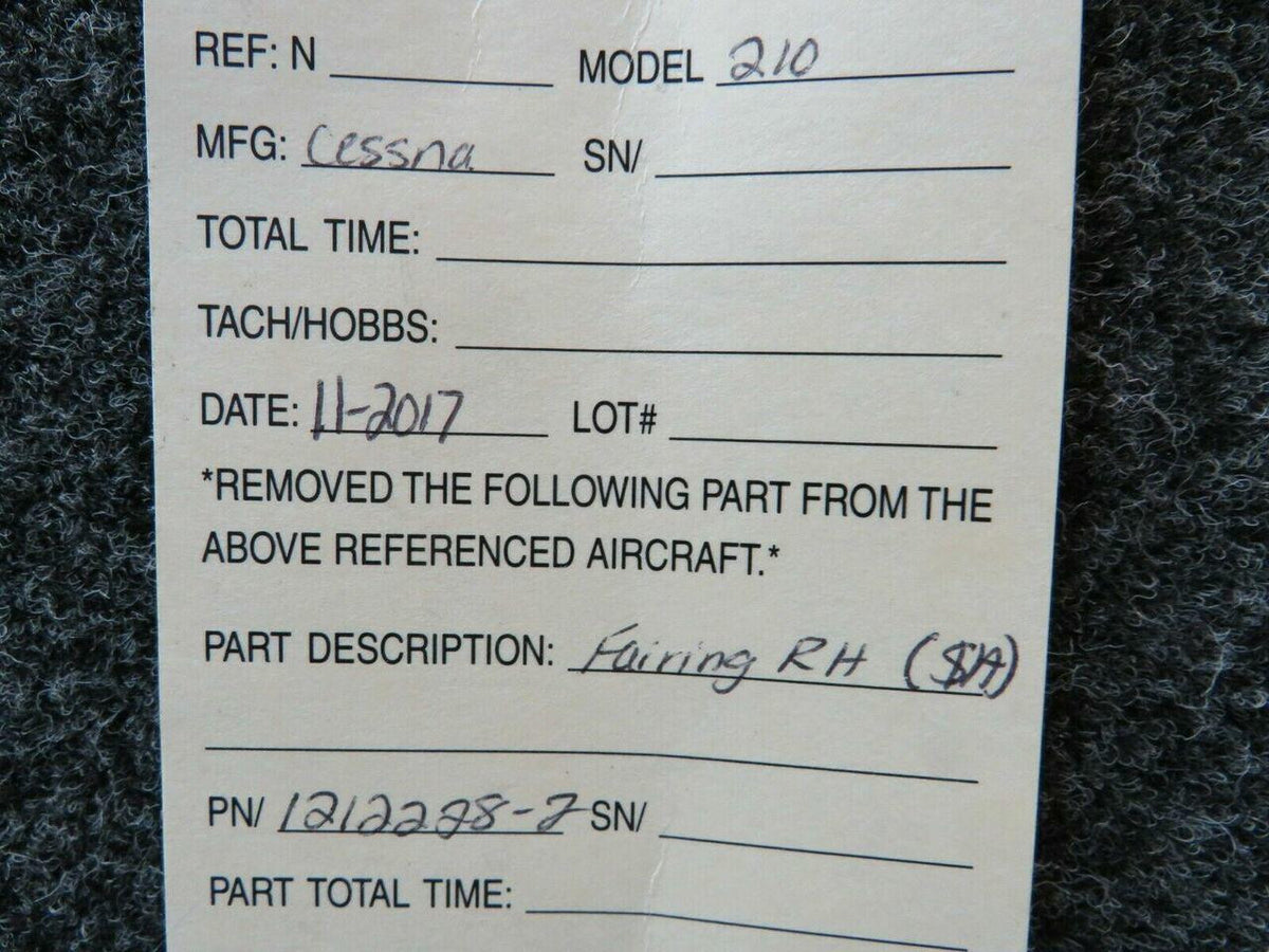 Cessna 1212228-2 Cessna 210 Fairing RH SA