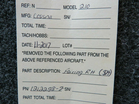 Cessna 1212228-2 Cessna 210 Fairing RH SA