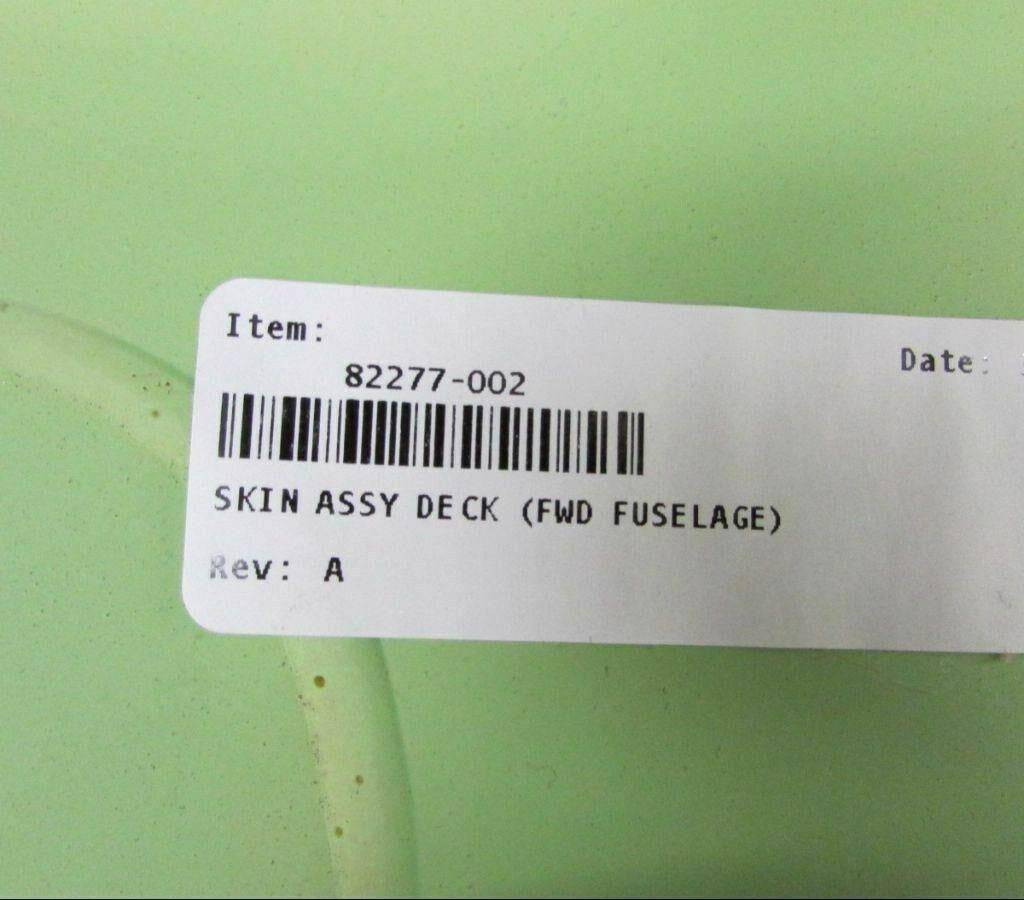 Piper 82277-002 Piper Skin Assy Deck Fwd Fuselage SA