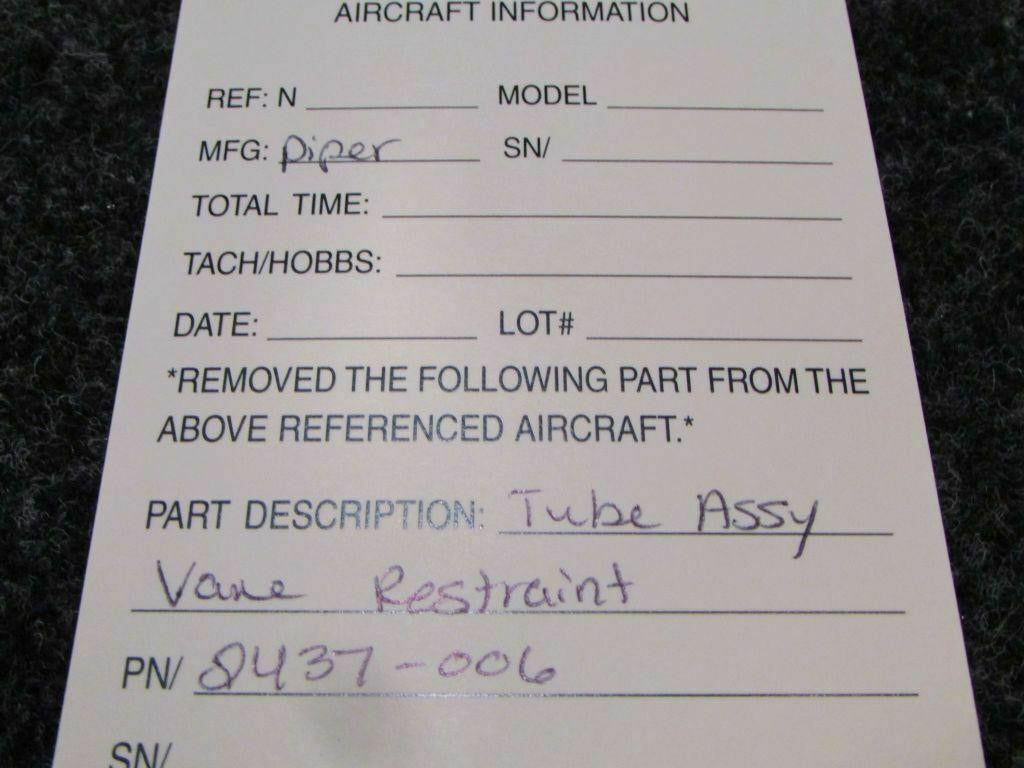 Piper 2437-006 Piper Tube Assembly Vane Restraint SA