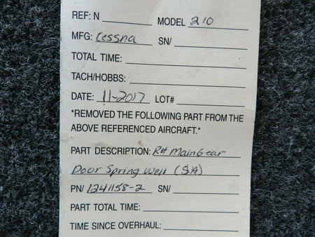 Cessna 1241158-2 Cessna 210 Main Gear Door Spring Well RH SA