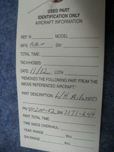 40200-052 Piper Aileron Assy LH BAS Part Sales | Airplane Parts