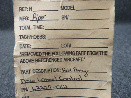 Piper 63327-012 Piper PA34-200 Rod Assy Nose Wheel Control