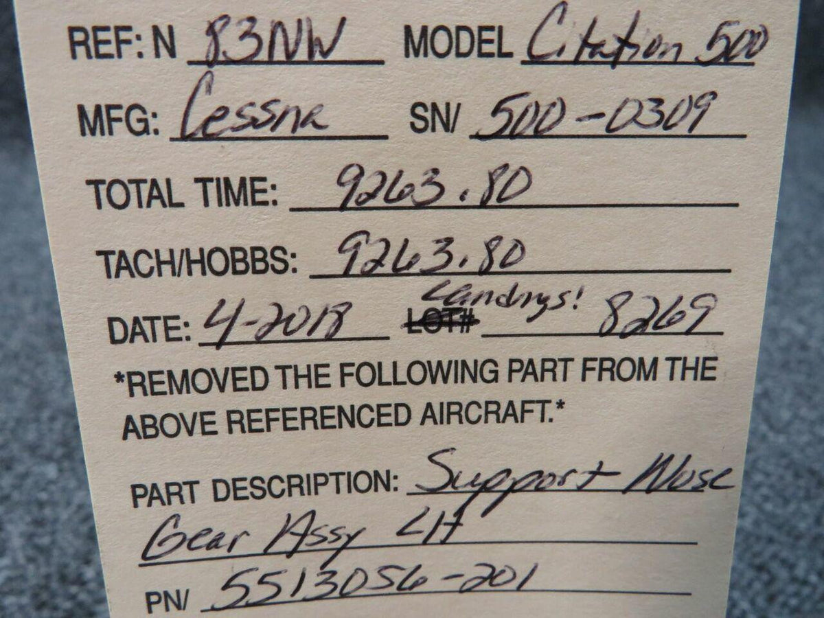 Cessna 5513056-201 Cessna Citation 500 Support Nose Gear Assy LH