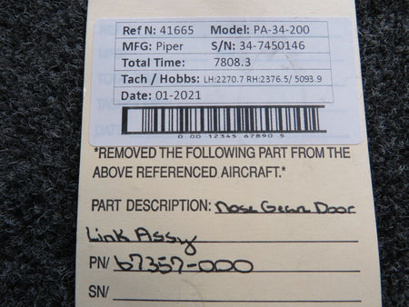 67357-000 Piper PA34-200 Link Assembly Nose Gear Door BAS Part Sales | Airplane Parts